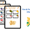 Fruit naming challenge for kids, educational vocabulary game and digital activity for preschool learning.