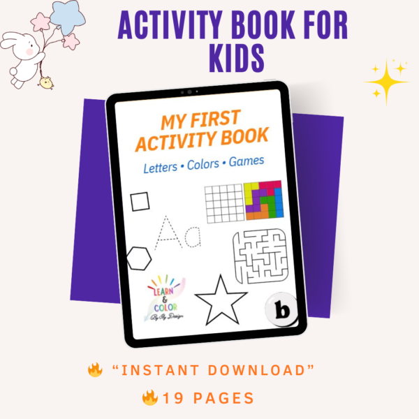 My First Activity Book for Kids 🎨