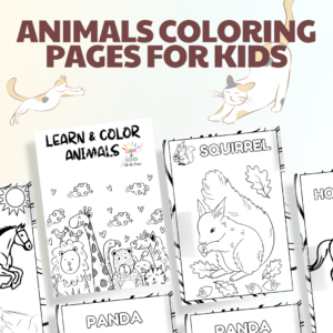 Animals Coloring Pages for Kids – Printable PDF | Learn & Color
