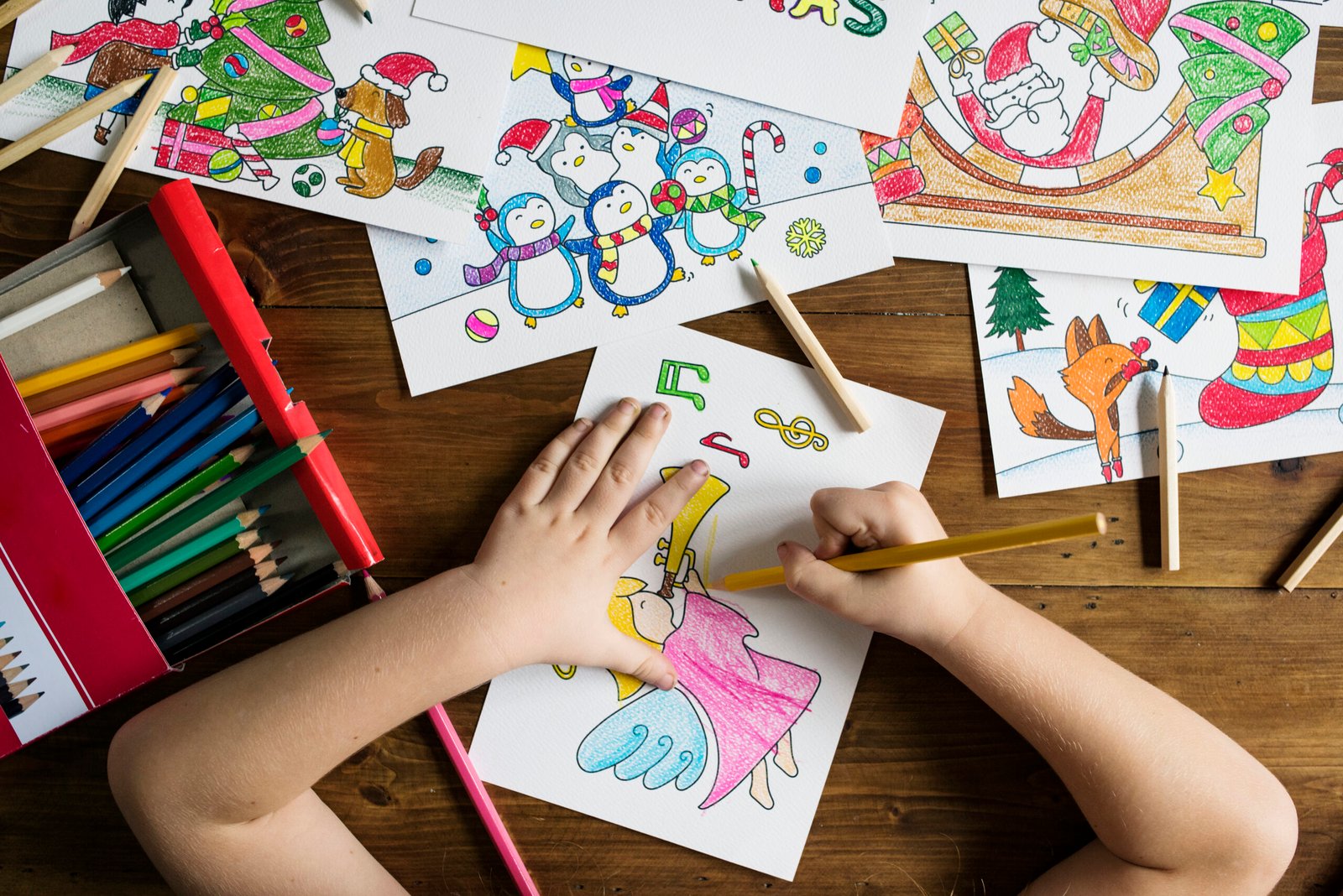 little girl drawing coloring scaled